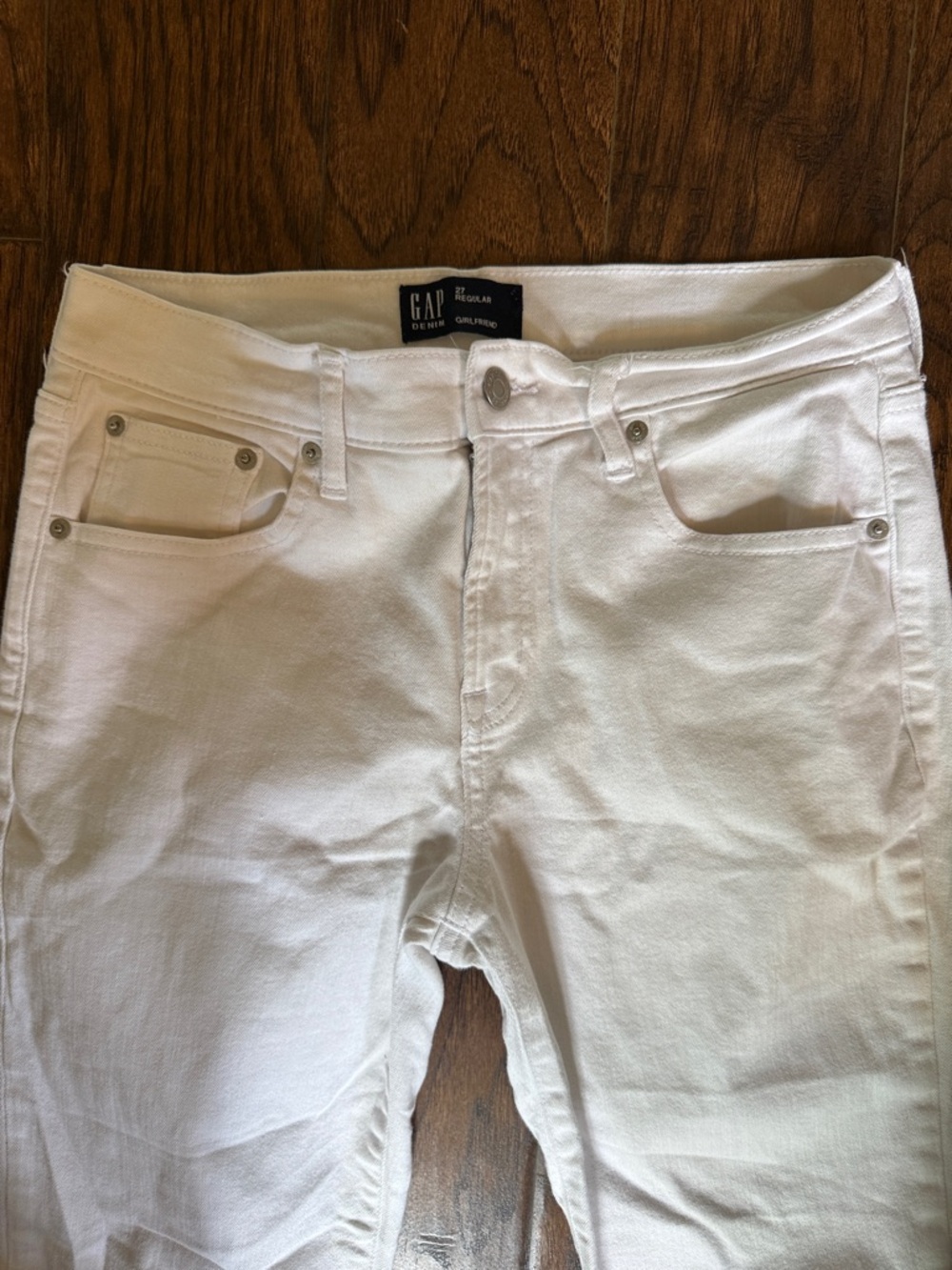 GAP White Girfiend Straight-Leg Jeans, size 27 - Picture 4 of 7